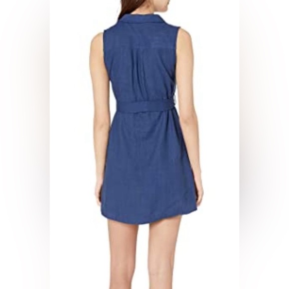 LOST + WANDER - Out of the Blue Linen Blend Mini Dress - Picture 2 of 11